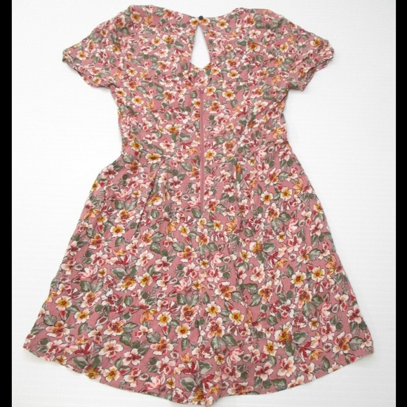 Pink Floral Keyhole Romper XS NWT - Picture 3 of 13
